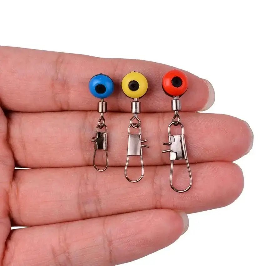 China China 20pc Fishing Line Hook Swivels Shank Clip Connector Interlock Snap Sea Space Beans Lure Fishing Hooks Connector  Pesca Tackle