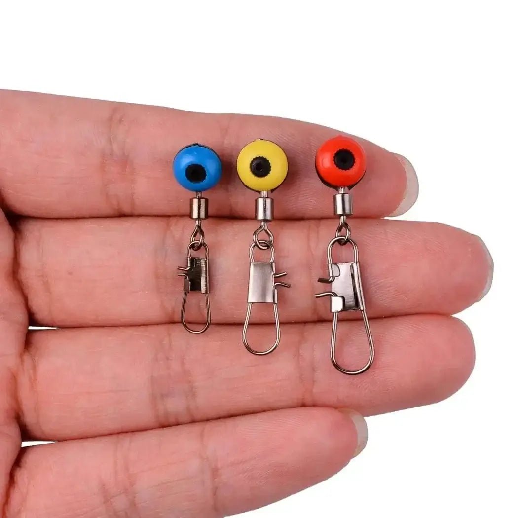 China China 20pc Fishing Line Hook Swivels Shank Clip Connector Interlock Snap Sea Space Beans Lure Fishing Hooks Connector  Pesca Tackle
