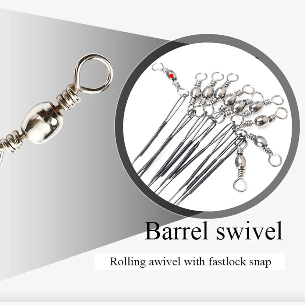 China China 20Pcs  Anti Bite Fishing Lines Multipurpose Lure Trace Rope Connector Steel Wire Leader Line Swivel Outdoors Fishing Accessories