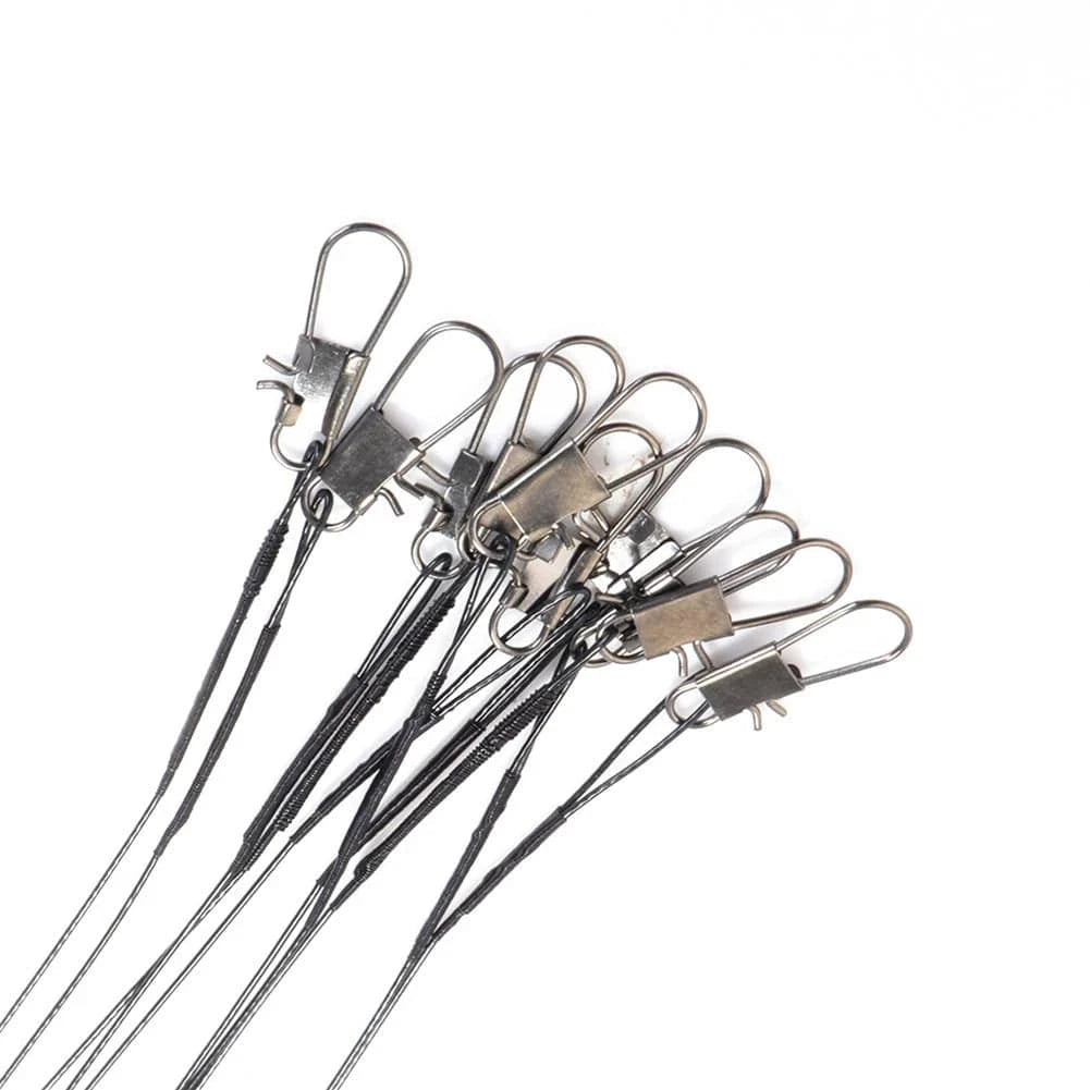 China China 20Pcs  Anti Bite Fishing Lines Multipurpose Lure Trace Rope Connector Steel Wire Leader Line Swivel Outdoors Fishing Accessories