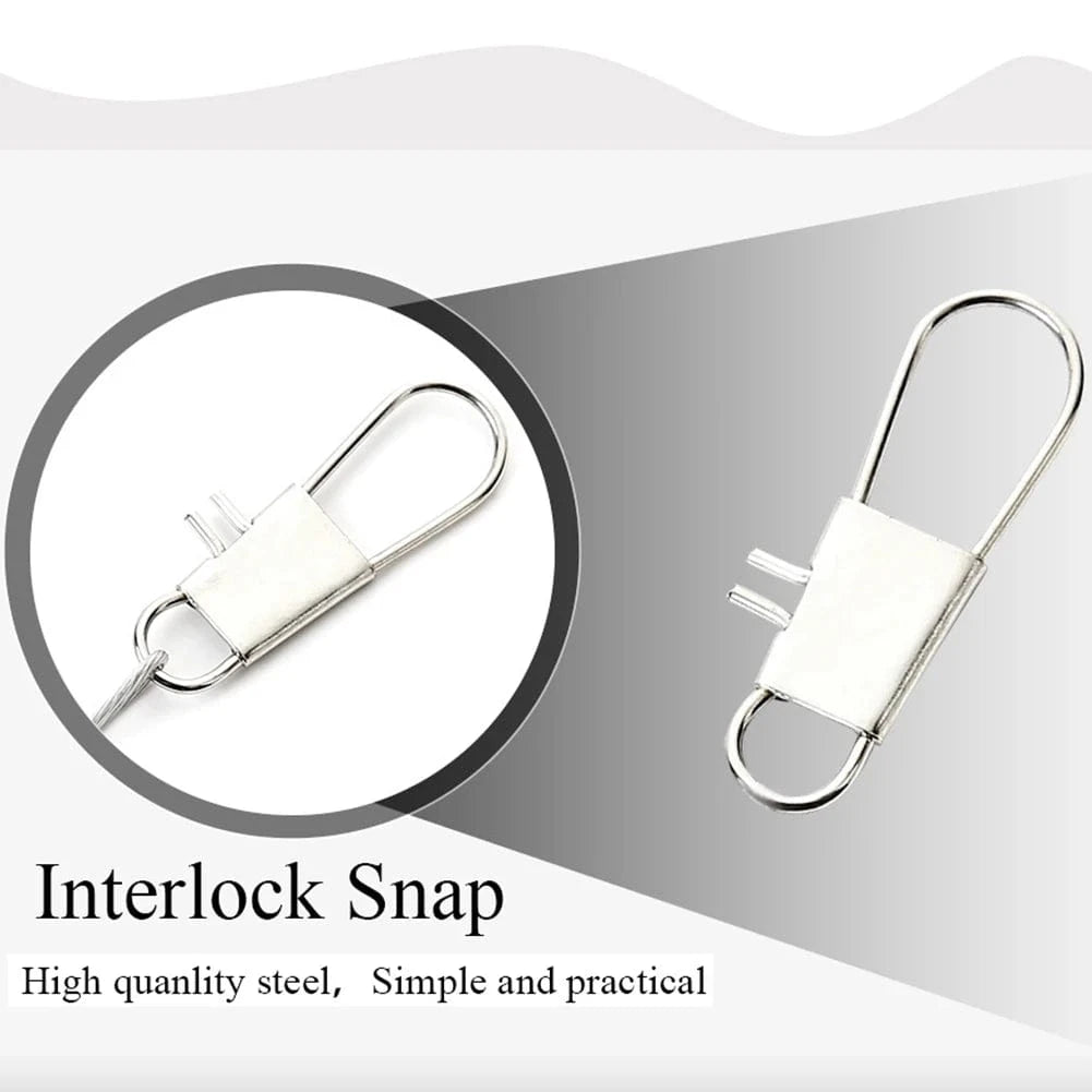 China China 20Pcs  Anti Bite Fishing Lines Multipurpose Lure Trace Rope Connector Steel Wire Leader Line Swivel Outdoors Fishing Accessories
