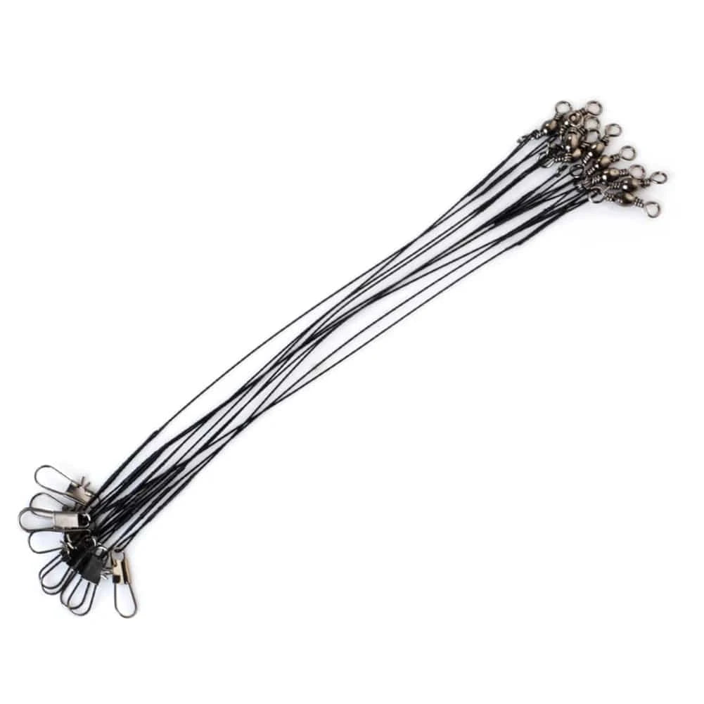 China China 20Pcs  Anti Bite Fishing Lines Multipurpose Lure Trace Rope Connector Steel Wire Leader Line Swivel Outdoors Fishing Accessories