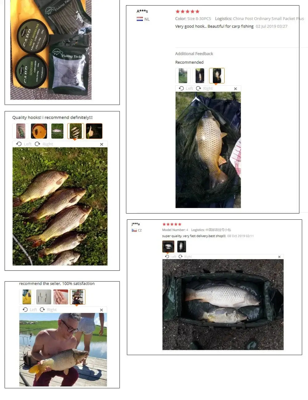 China China 20PCS Carp Hook for Feeder Fishing Japan High Carbon Steel Barbed Fishhook Chod Hair Rigs Hooks Tackle