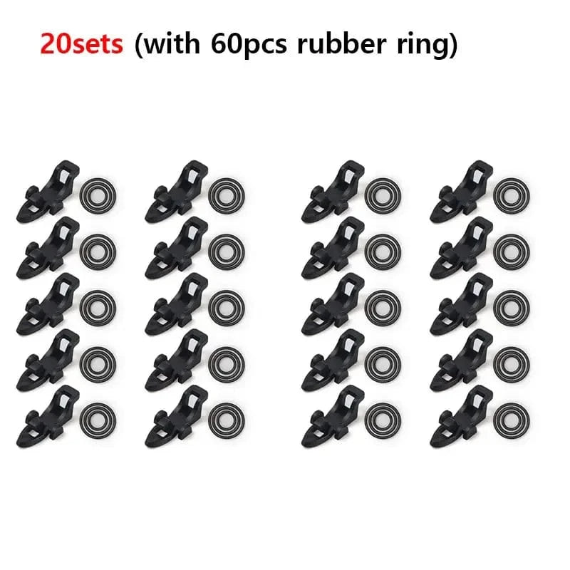 China China (20sets)black 10-30pcs Fishing Rod Pole Hook Keeper Lure Bait Holder Lure Accessories Jig Hooks Safety Keeping Holder Fishing Tool