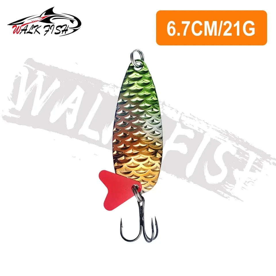 China China 21g WALK FISH New 16g-28g Metal Spinner Spoon trout Fishing Lure Hard Bait Sequins Noise Paillette Bait hard sequins spinner