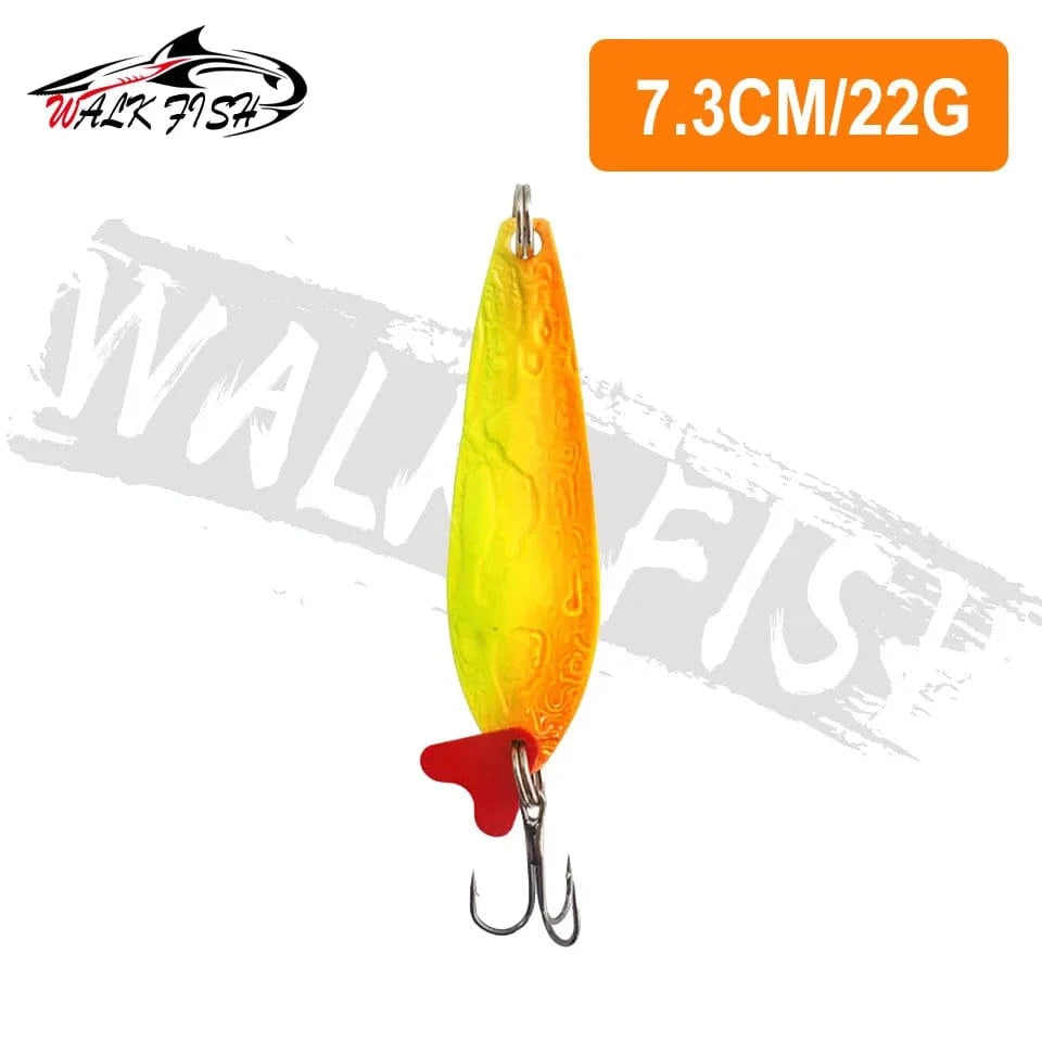 China China 22g WALK FISH New 16g-28g Metal Spinner Spoon trout Fishing Lure Hard Bait Sequins Noise Paillette Bait hard sequins spinner