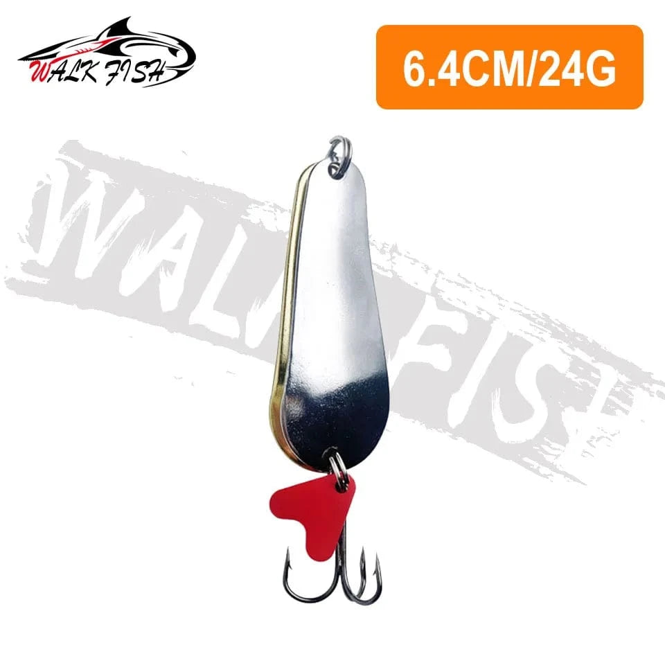 China China 24g 1 WALK FISH New 16g-28g Metal Spinner Spoon trout Fishing Lure Hard Bait Sequins Noise Paillette Bait hard sequins spinner