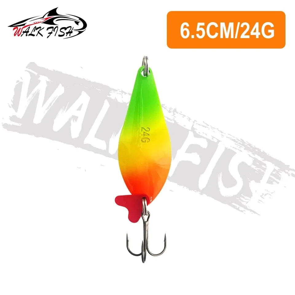China China 24g WALK FISH New 16g-28g Metal Spinner Spoon trout Fishing Lure Hard Bait Sequins Noise Paillette Bait hard sequins spinner