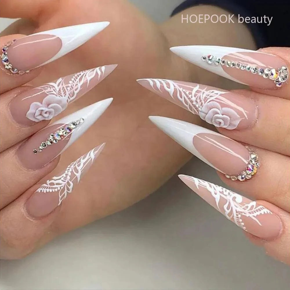 China China 24pcs Light Green Stripe Gradient Wearing Fake Nails Seamless Removable Full Cover Long False Nails Press On Nails With Designs