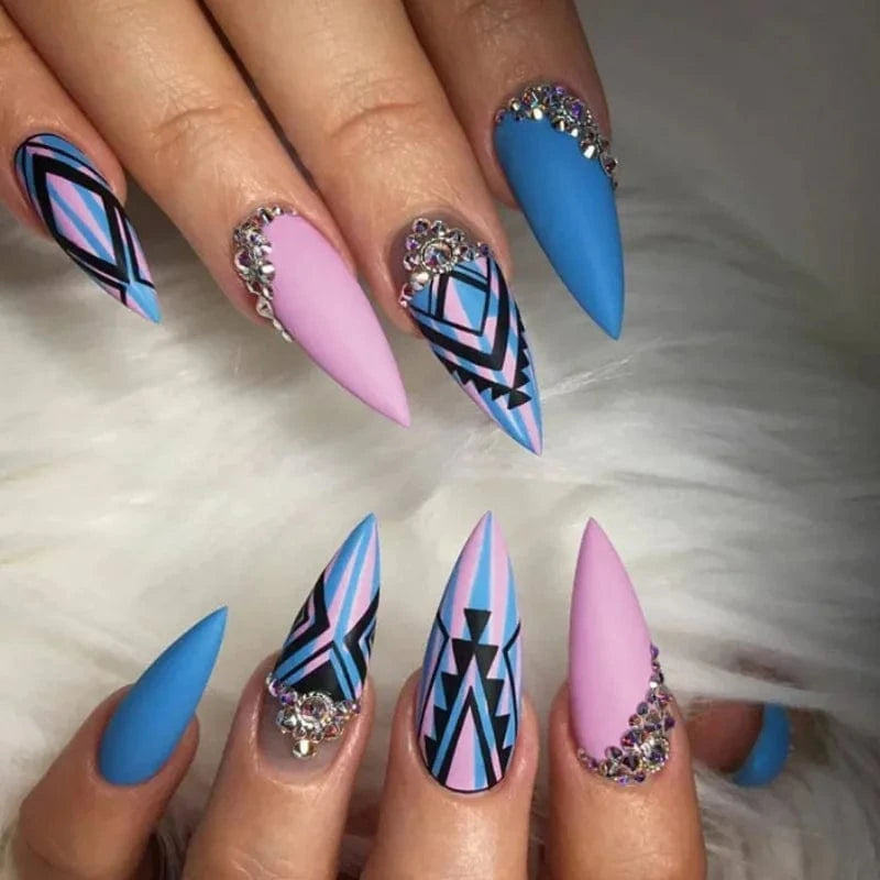 China China 24pcs Light Green Stripe Gradient Wearing Fake Nails Seamless Removable Full Cover Long False Nails Press On Nails With Designs