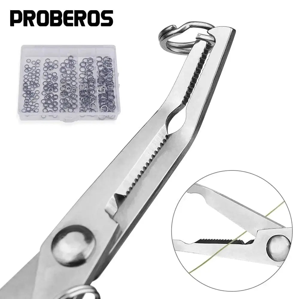 China China 251pcs 250pcs Heavy Duty Stainless Steel Fishing Split Rings With scissors- High Strength Double Flat Wire Snap Ring for Lure Connector