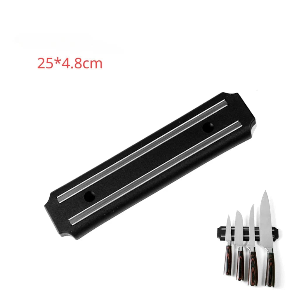 China China 25cm 3 Sizes Stainless Steel Knife Stand 25 33 38cm Magnetic Knife Holder Wall Storage Rack Home Magnet Multi-purpose Kitchen Tool
