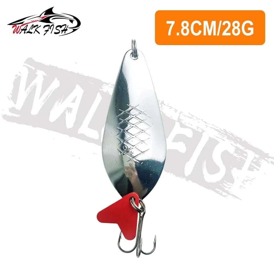 China China 28g 3 WALK FISH New 16g-28g Metal Spinner Spoon trout Fishing Lure Hard Bait Sequins Noise Paillette Bait hard sequins spinner
