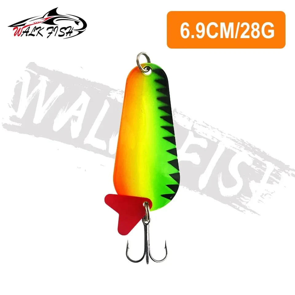 China China 28g WALK FISH New 16g-28g Metal Spinner Spoon trout Fishing Lure Hard Bait Sequins Noise Paillette Bait hard sequins spinner