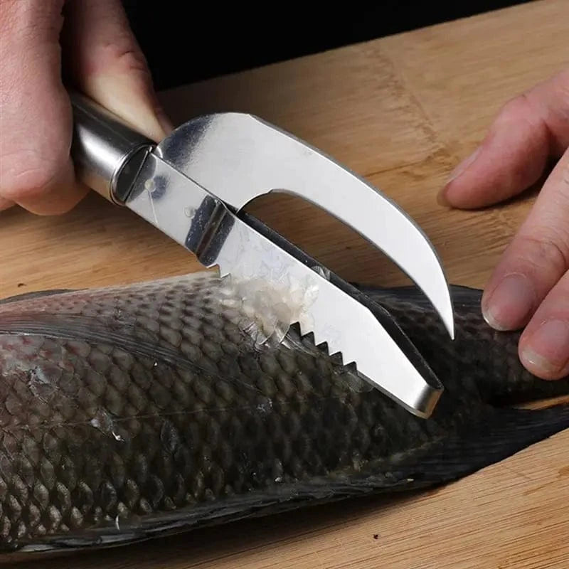China China 2in1 Fish Skin Brush Fast Remove Fish Scale Scraper Planer Tool Fish Scaler Fishing Knife Cleaning Tools Kitchen Accessories