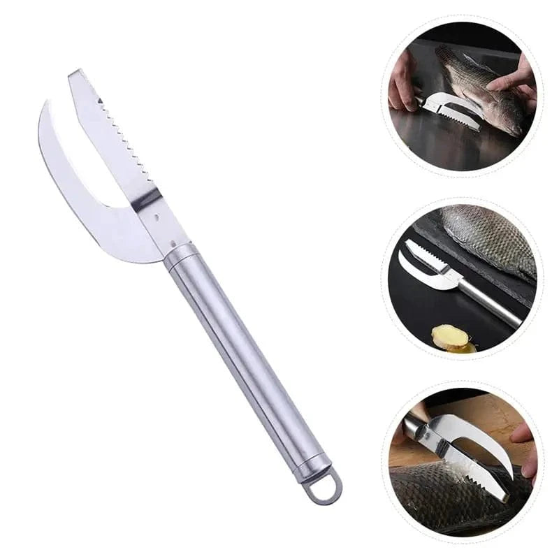 China China 2in1 Fish Skin Brush Fast Remove Fish Scale Scraper Planer Tool Fish Scaler Fishing Knife Cleaning Tools Kitchen Accessories