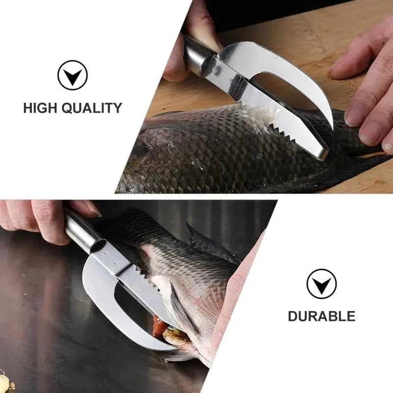 China China 2in1 Fish Skin Brush Fast Remove Fish Scale Scraper Planer Tool Fish Scaler Fishing Knife Cleaning Tools Kitchen Accessories