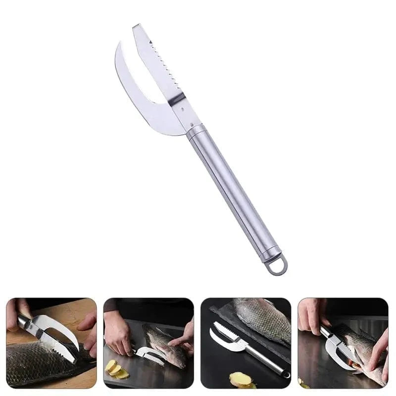 China China 2in1 Fish Skin Brush Fast Remove Fish Scale Scraper Planer Tool Fish Scaler Fishing Knife Cleaning Tools Kitchen Accessories