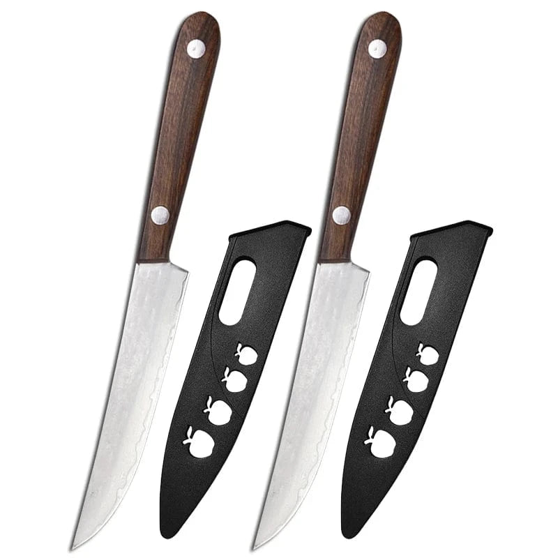 China China 2pcs 67 layer Damascus Steel Steak Knife Kitchen Utility Cleaver Boning Knife Sushi Barbecue Cutting Fishing Knife Paring Tools