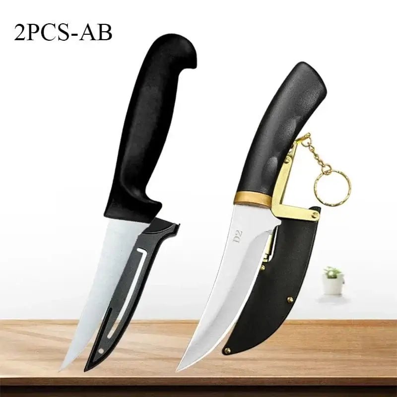 China China 2PCS-AB WXCOO Professional Japanese Chef's Knife Multi-purpose Kitchen Knives Stainless Steel Boning Knife Meat Cleaver Slicing Knife