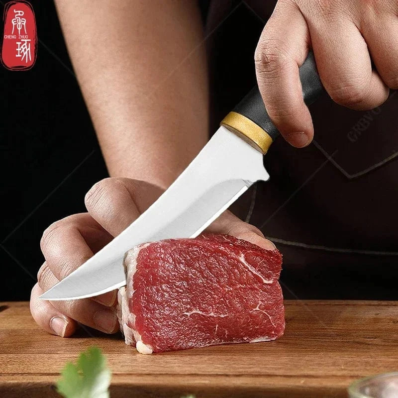 China China 2PCS Boning Knife Set Kitchen Butcher Knife with Folding Fruit Knife Meat Cleaver Cooking BBQ Chef Knife Kitchen Accessories
