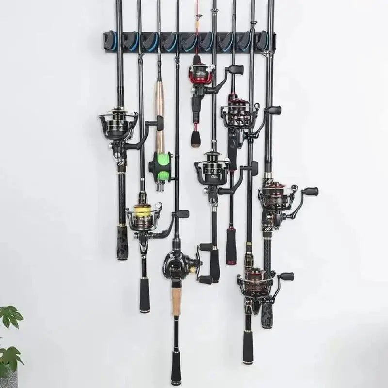 China China 2pcs Fishing Pole Holders 2X Wall Fishing Rod Organizer Fishing Rod Rack Vertical Fishing Pole Holder Holds Up To 18 Rods Or Combos
