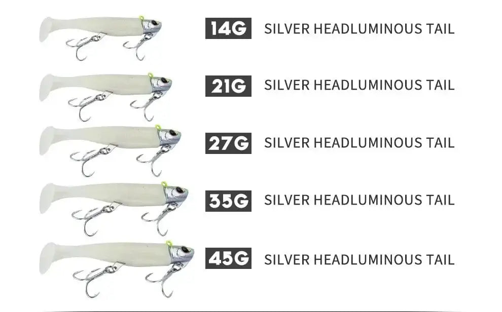 China China 2pcs Jig Head Soft Bait T Tail Artificial Metal Bait Fishing Jig Sharp Knife Machete Soft T Tail Fishing Lure for hairtail