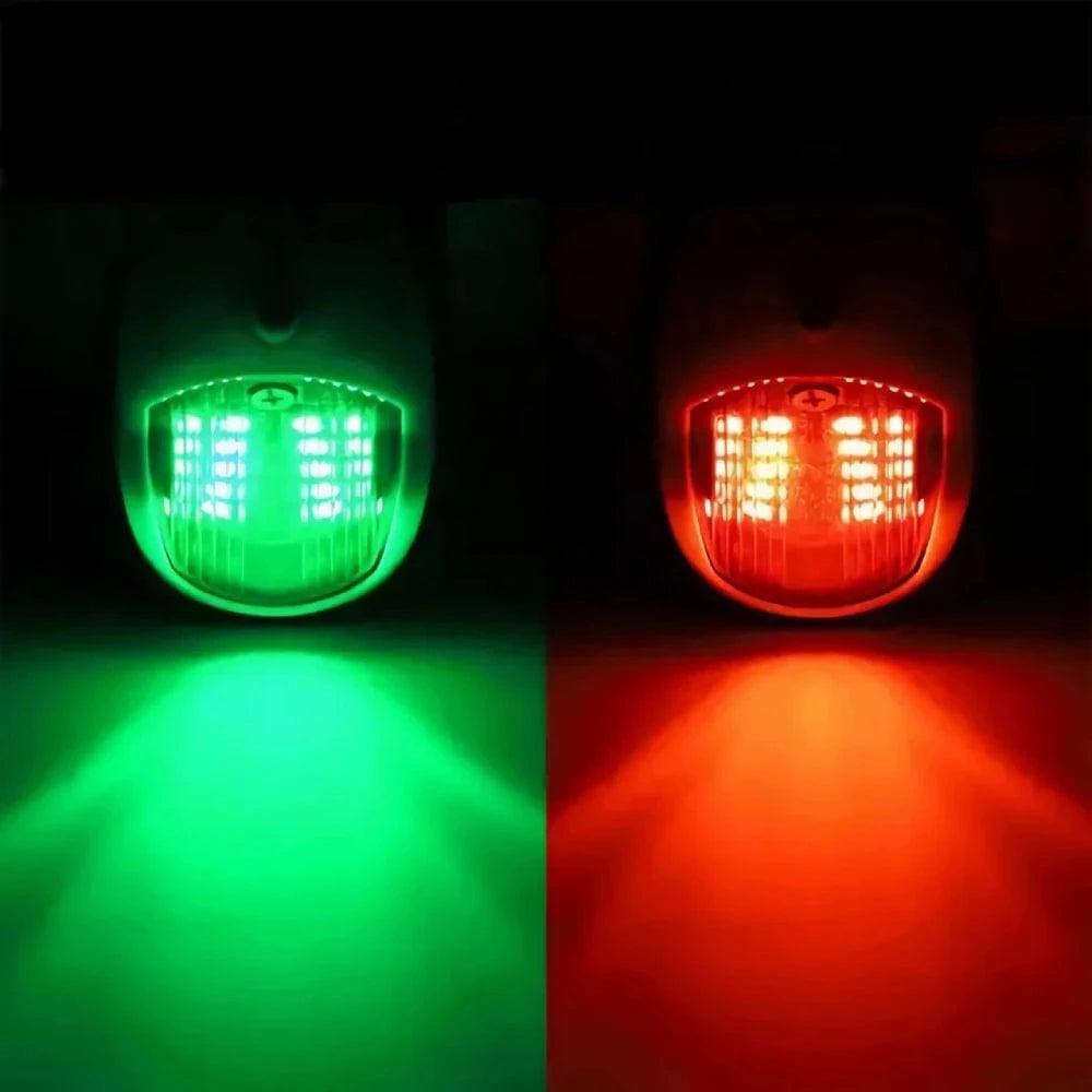 China China 2Pcs LED Navigation Lights For Boats 12V 24V Boat Position Lights Marine Lights Waterproof Boat Lamp Red Green