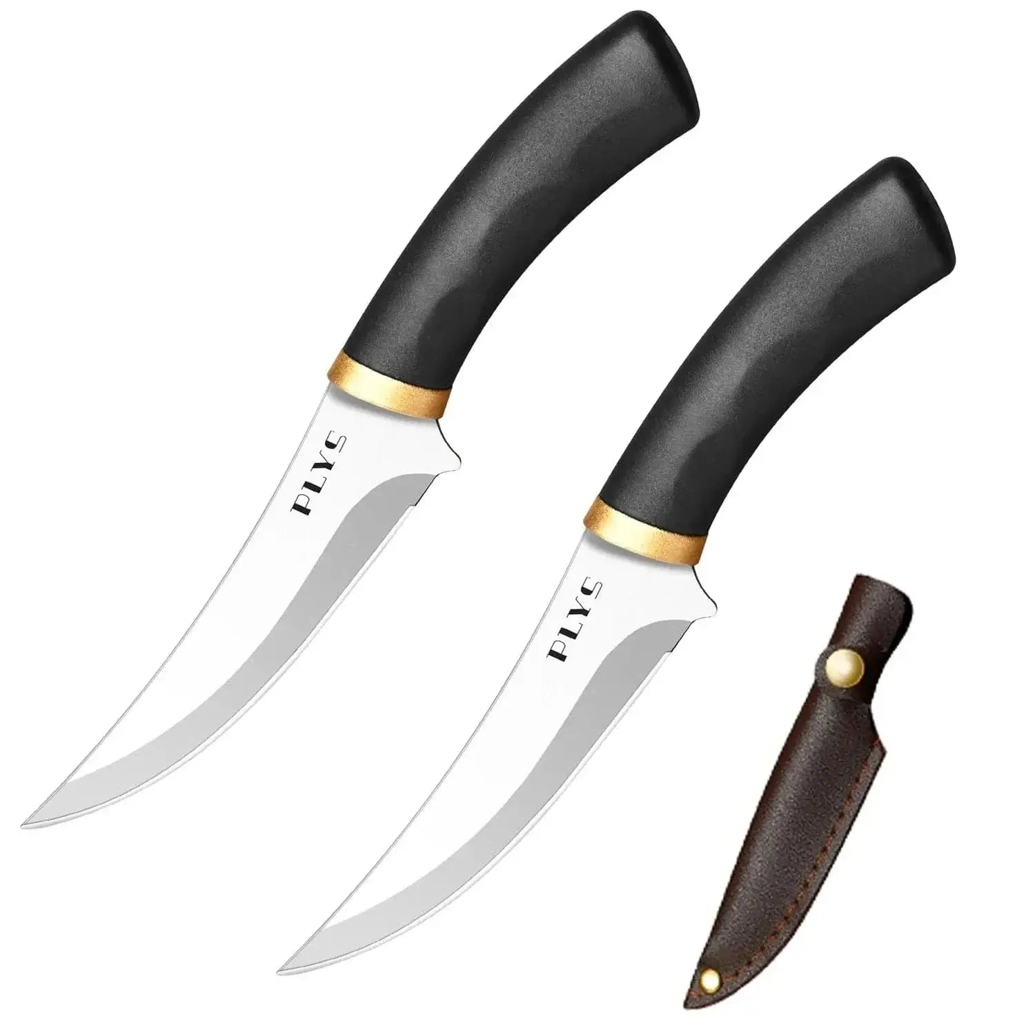 China China 2pcs Stainless Steel Boning Knife Carrying Portable Outdoor Knife Barbecue Meat Cleaver Fishing Knife Paring Knife Camping Hunting