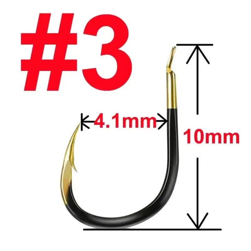 China China 3 / 20 pcs 20 pcs Fishing Hook Single Fishhook Fishing Accessories Supplies Lures Carp Fishing Tackle Barbed Colored Tungsten Alloy