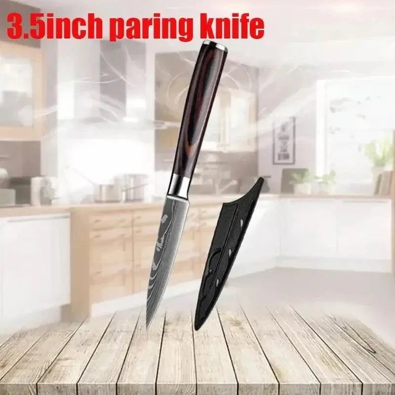 China China 3.5inch paring knife Kitchen Knives High Stainless Steel Chef Knife Slicing Butcher Boning Knife Cleaver Meat Vegetables Fruit Fish Filleting Knife