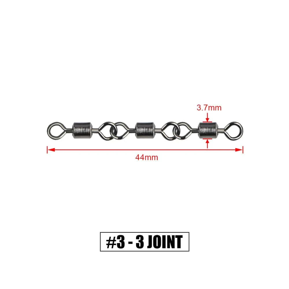 China China 3 Joint--No 3 Spinpoler 3 4 5 Joint Fishing Swivels Copper Body with Stainless Steel for Saltwater Sea Fishing Stinger Hooks Accessories