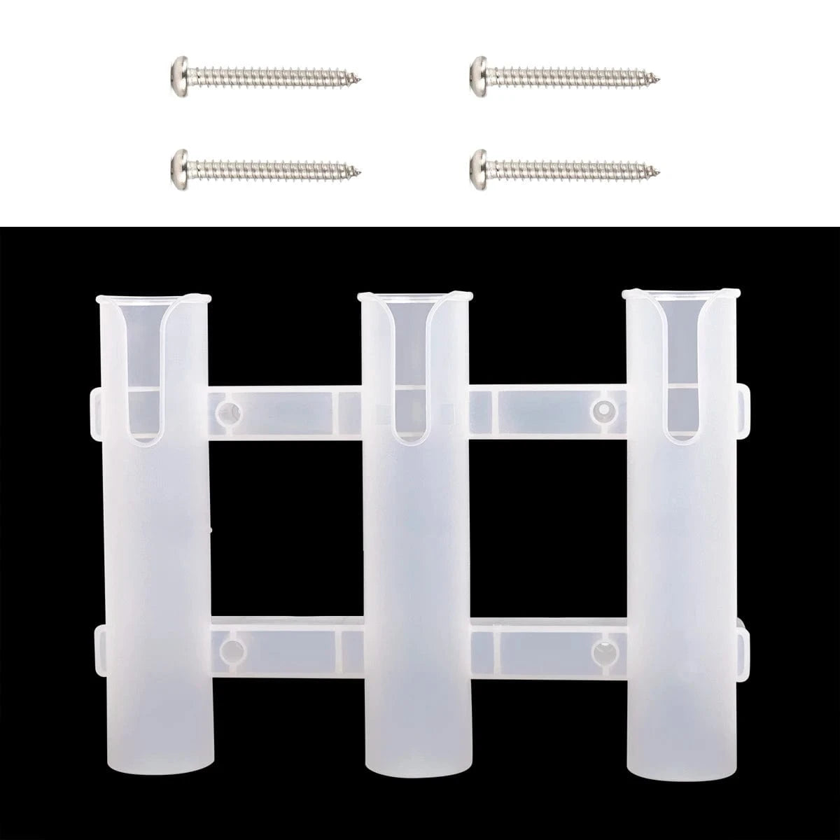 China China 3 Tubes Link Plastic Fishing Rod Racks Holder Socket for Boat Marine Fishing Box Kayak Boat Yacht