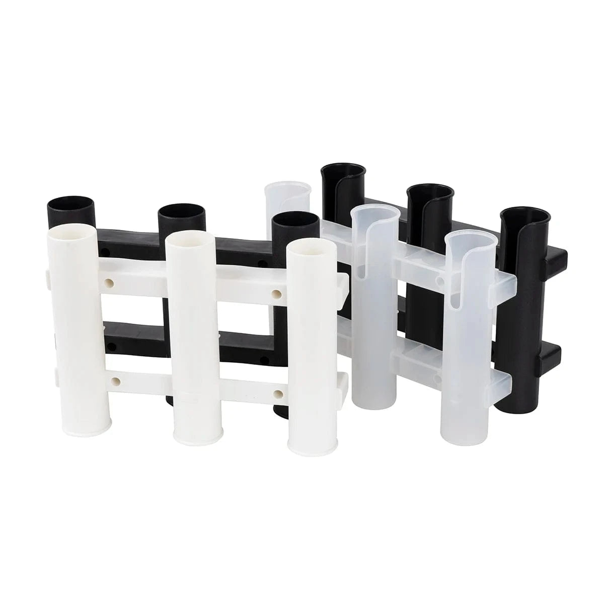 China China 3 Tubes Link Plastic Fishing Rod Racks Holder Socket for Boat Marine Fishing Box Kayak Boat Yacht