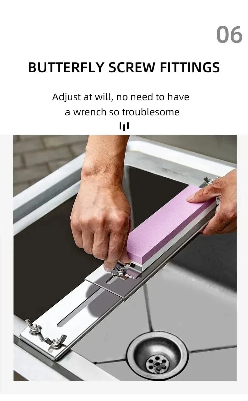 China China 30-45cm Sink Bracket Sharpening Stone Holder Base Adjustable Knife Sharpener Metal Whetstone Grinder Kitchen Wet Chisel Pedestal