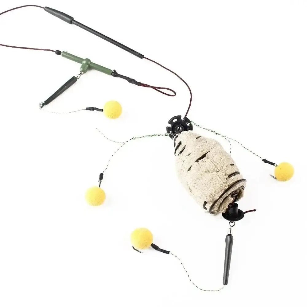 China China 30-80g Carp Fishing Bait Cage Line Group High Carbon Steel Metal Feeder Hook Sinking Artificial Lure Accessories