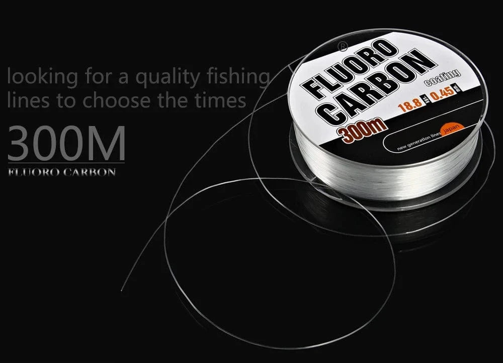 China China 300M Carbon Fiber Coating Fishing Line 0.3-0.5MM 30-45LB FluoroCarbon Fly Fishing String Cord Wire Shock Leader Japan
