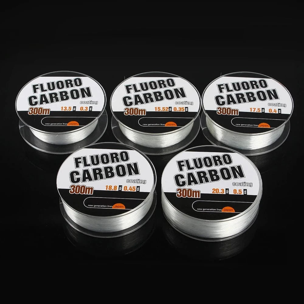 China China 300M Carbon Fiber Coating Fishing Line 0.3-0.5MM 30-45LB FluoroCarbon Fly Fishing String Cord Wire Shock Leader Japan