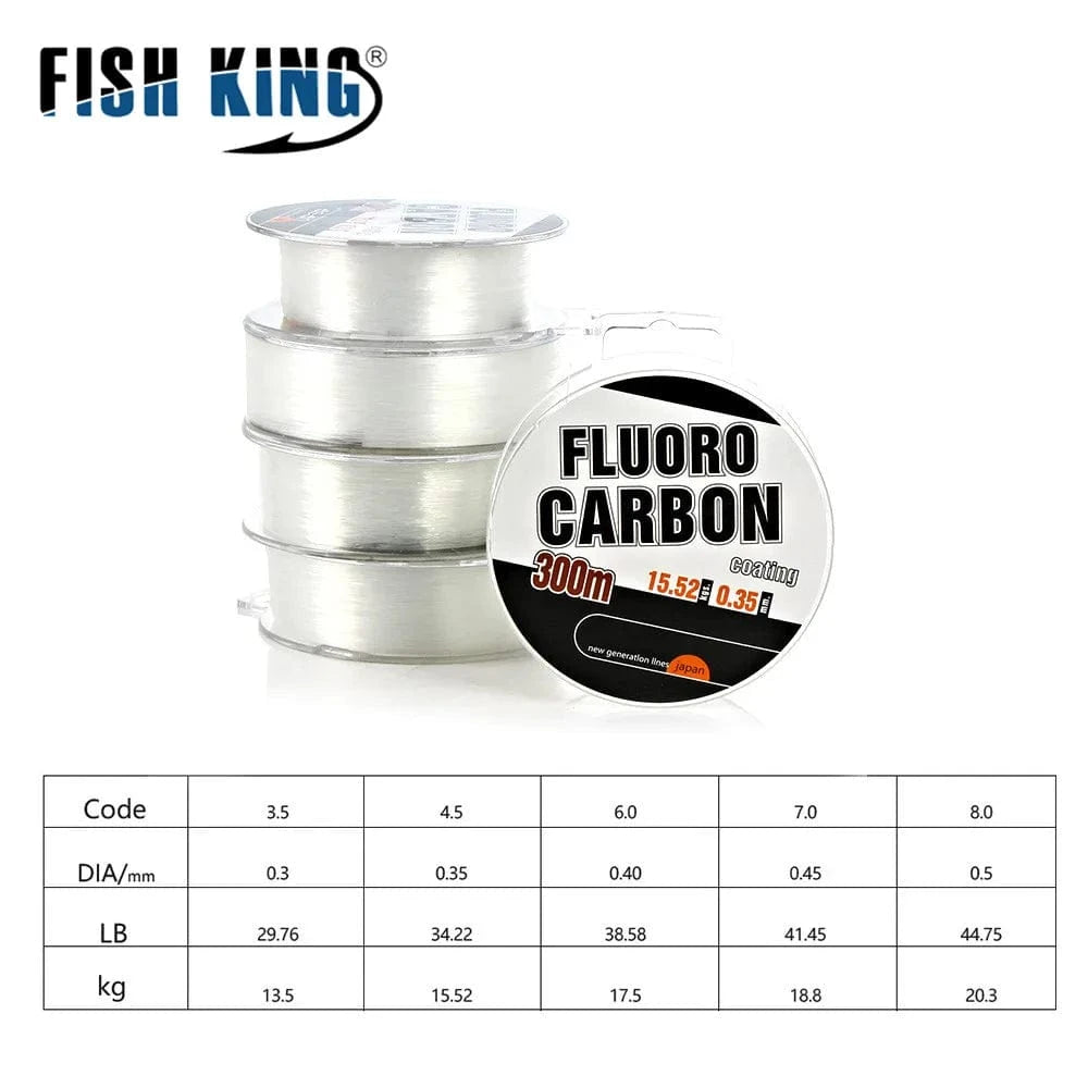 China China 300M Carbon Fiber Coating Fishing Line 0.3-0.5MM 30-45LB FluoroCarbon Fly Fishing String Cord Wire Shock Leader Japan