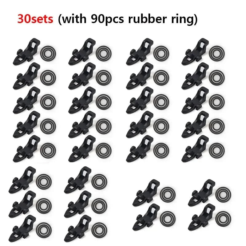 China China (30sets)black 10-30pcs Fishing Rod Pole Hook Keeper Lure Bait Holder Lure Accessories Jig Hooks Safety Keeping Holder Fishing Tool