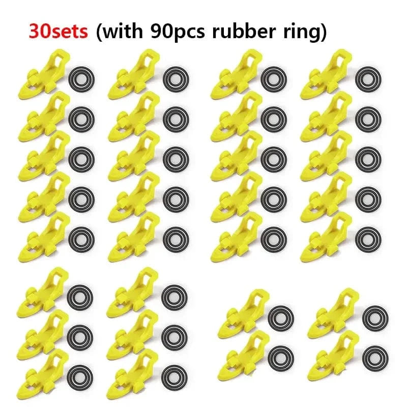 China China (30sets)yellow 10-30pcs Fishing Rod Pole Hook Keeper Lure Bait Holder Lure Accessories Jig Hooks Safety Keeping Holder Fishing Tool