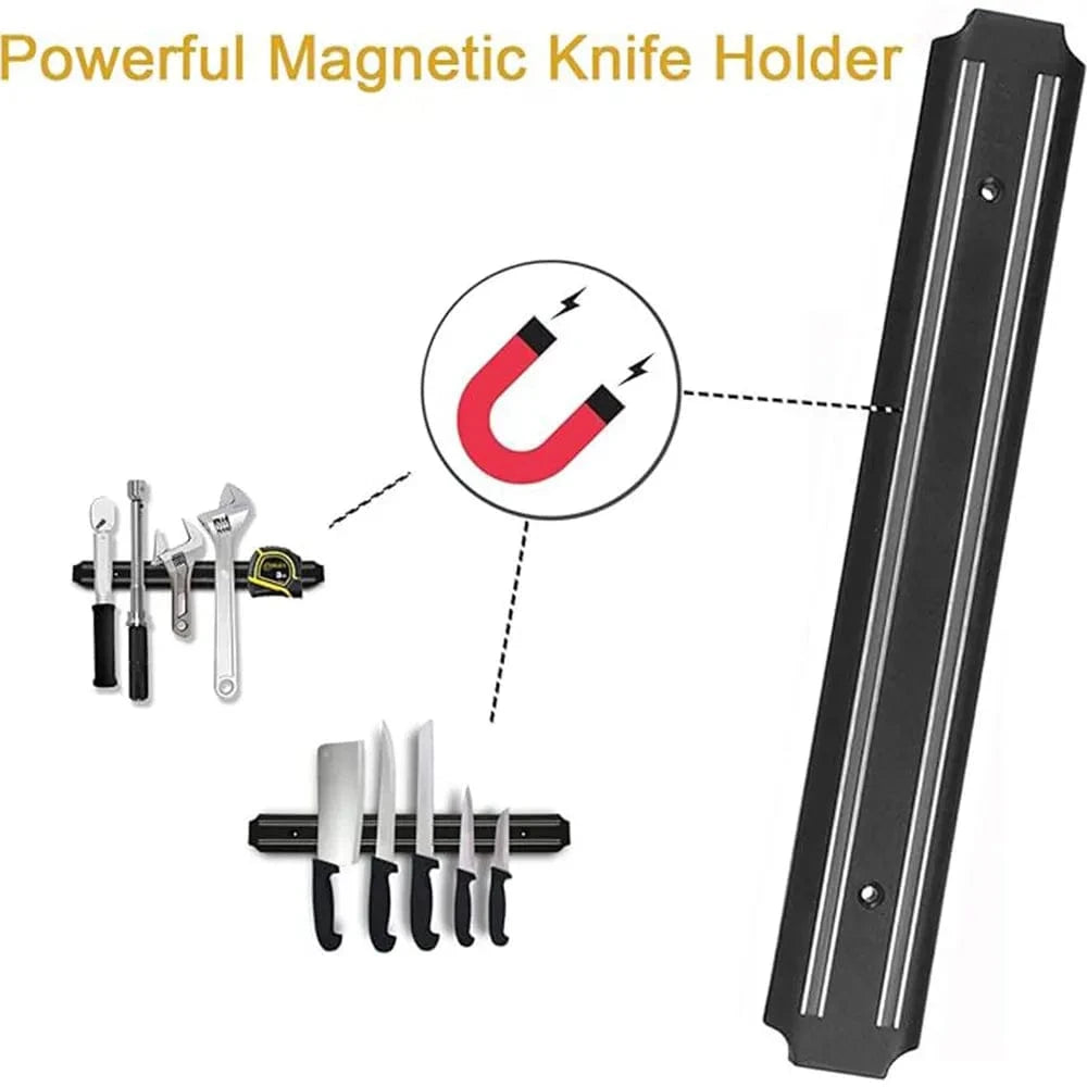China China 33cm Multipurpose Magnetic Knife Rack Strip Household Kitchen Tools Space-Saving Wall Mounted Magnet Knives Holder With Rack