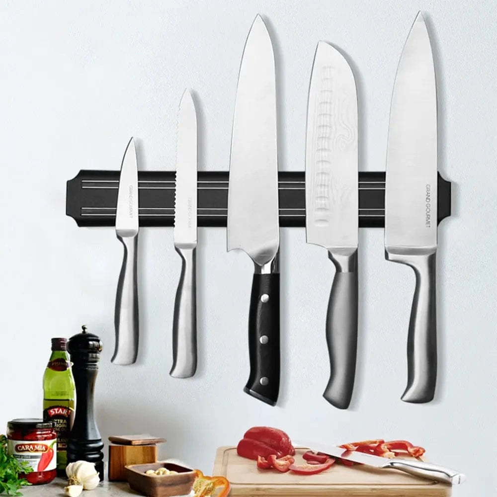 China China 33cm Multipurpose Magnetic Knife Rack Strip Household Kitchen Tools Space-Saving Wall Mounted Magnet Knives Holder With Rack