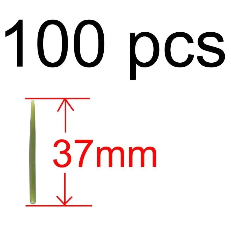 China China 37mm 100pcs Carp Fishing Accessories Anti Tangle Sleeves Line Aligner Hook Sleeve Tail for Carp Fishing Rig Hair Ronnie Rig Terminal Tackle