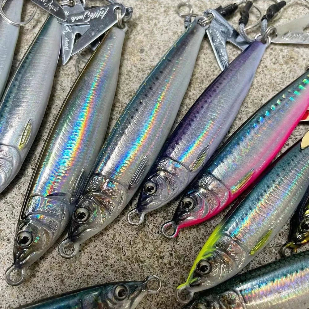 China China 3D Metal Jig Shore Jigging 40G60G80G Saltwater Fishing Lure Drag Cast Hard Bait Bass Spoon Bait Trout Lures For Tuna Mahi Marlin
