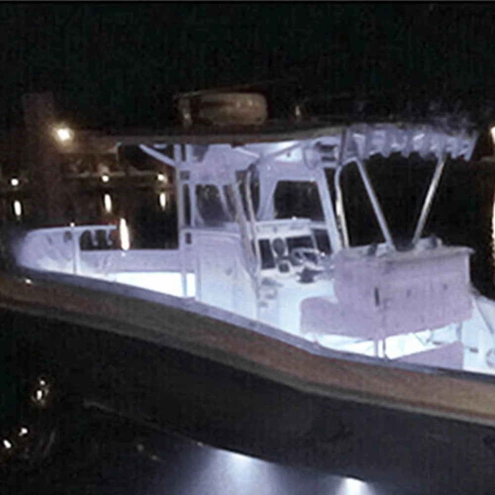 China China 3Inch 6 Led Round Chrome Marine LED Transom Mount Stern Anchor Navigation Light Waterproof Boat Marine Lights 6-2835-SMD 12V DC