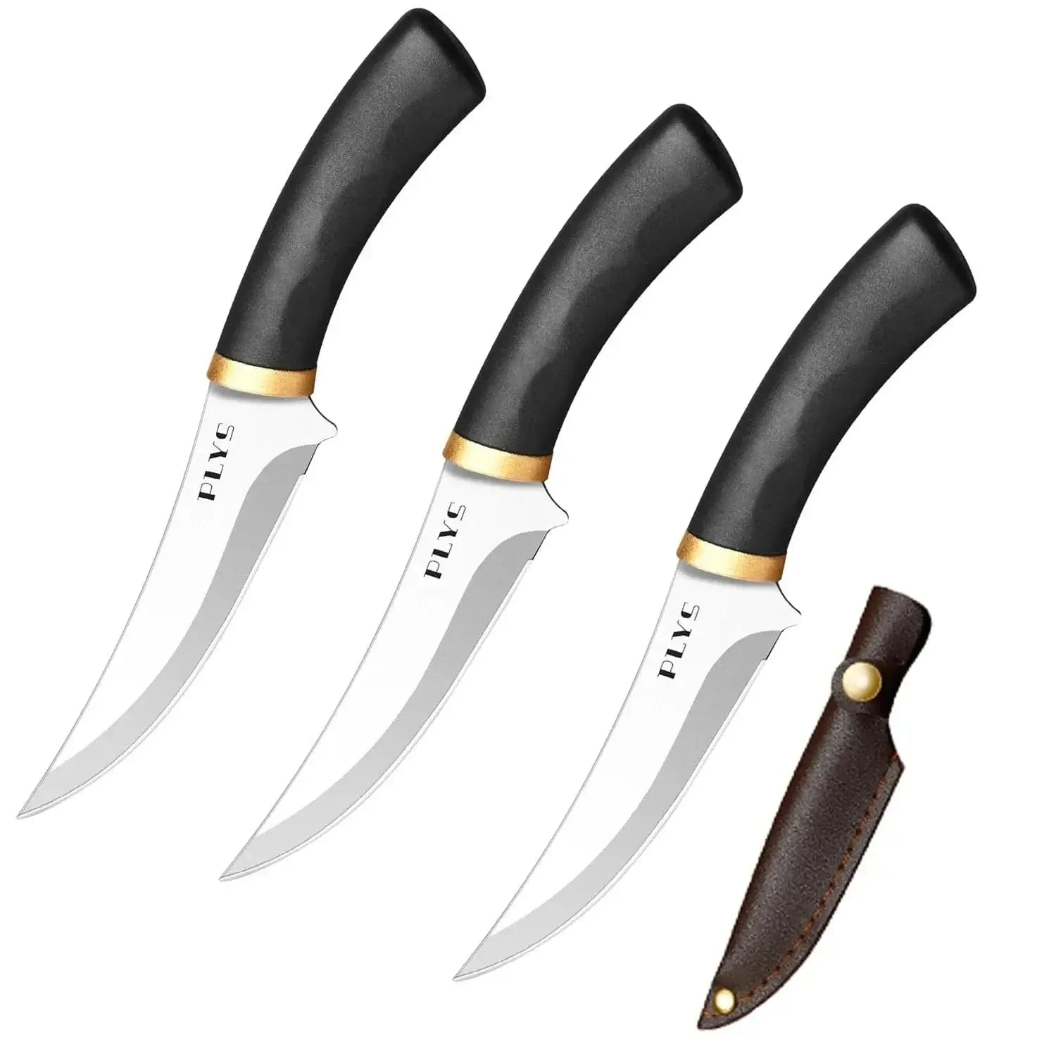 China China 3pcs Stainless Steel Boning Knife Carrying Portable Outdoor Knife Barbecue Meat Cleaver Fishing Knife Paring Knife Camping Hunting