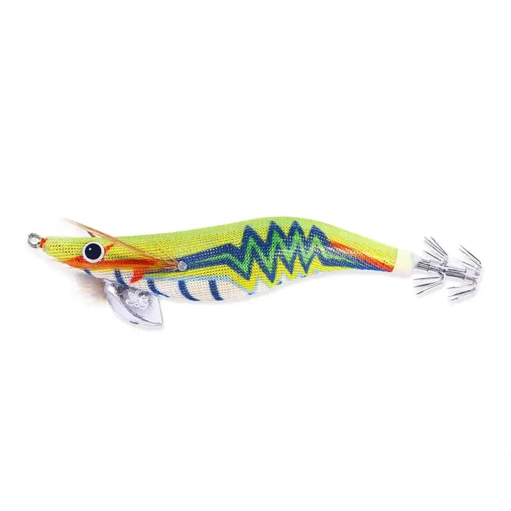 China China 4 3.5 Pesca Squid Jigging Lure Wood Shrimp Jig Hook Artificial Bait 14Cm-18G Octopus Cuttlefish Fishing Tackle with Rattling