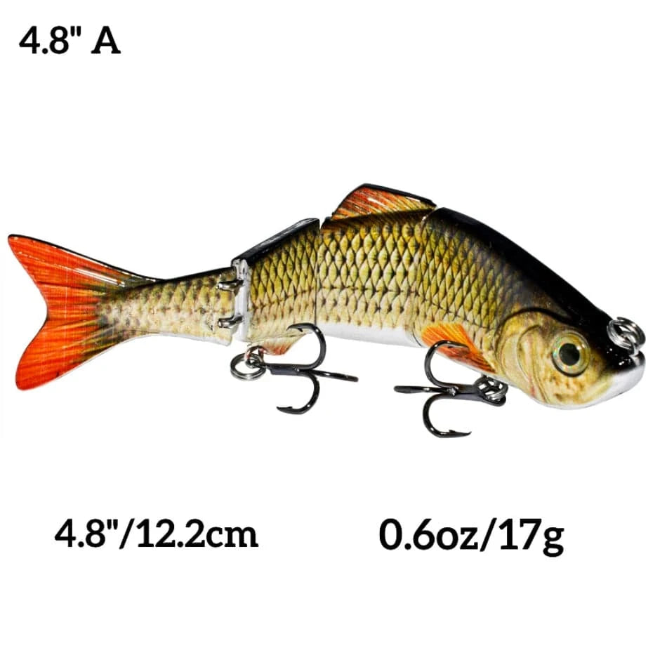 China China 4.8inch A Abziyat Fishing Lures 4section Hard Tail Minnow Lure Swimbait Crankbait Fishing Tool Hunting Ice Fishing Bait Lifelike Fish