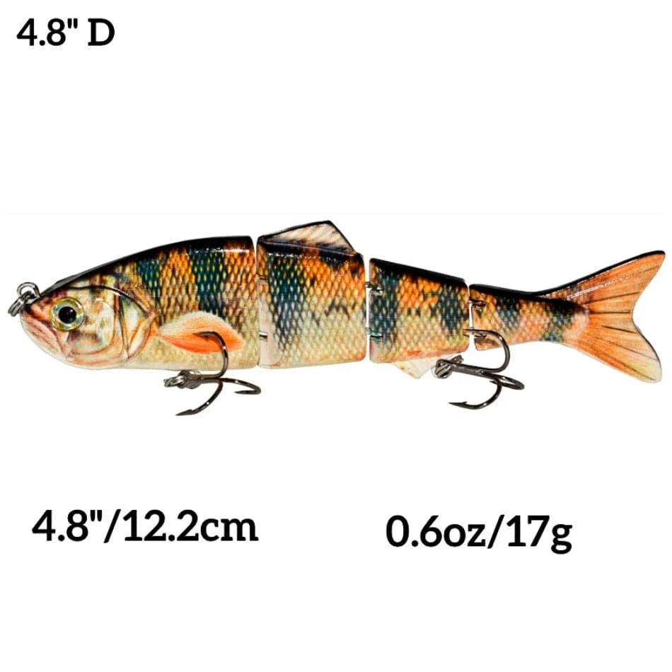 China China 4.8inch D Abziyat Fishing Lures 4section Hard Tail Minnow Lure Swimbait Crankbait Fishing Tool Hunting Ice Fishing Bait Lifelike Fish